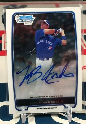 Jacob Anderson 2012 Bowman Chrome Prospect Autograph #BCP83 Blue Jays Rookie RC - Image 1 of 2
