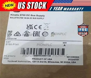 Neu versiegelt AB 2198-P141 SER A Kinetix 5700 DC Bus Versorgung Allen Bradley 2198P141 - Bild 1 von 5
