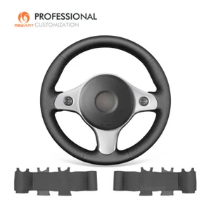Funda de volante MEWANT Custom DIY negra cuero auténtico para Alfa Romeo 159 Brera - Imagen 1 de 10