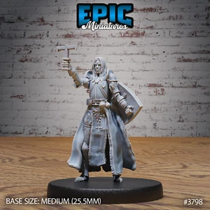 New World Female Cleric A | Epic Miniatures | RPG Wargaming 3D Printed Miniature - Picture 1 of 2