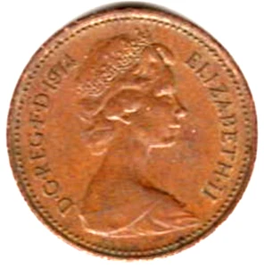1974 GREAT BRITAIN NEW PENNY ~ YOU GRADE IT. stk 8020 - Picture 1 of 4