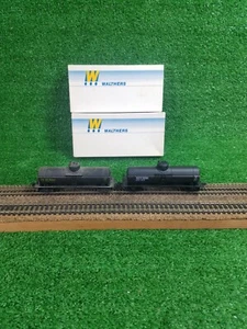 (2) Coche tanque Walthers 932-5001/5007 negro 36' cúpula única mejorado GATX / UTLX - Imagen 1 de 11