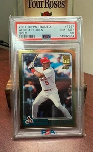 2001 Topps Traded Albert Pujols Gold 0812/2001 PSA 8.5 - Picture 1 of 2