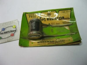 Resistencia Globar Workman FR31 31 Ohm Caliente 300mA TV Televisión RRW097 - NOS Cantidad 1 - Imagen 1 de 1