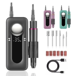 New 45000RPM Rechargeable Electric Nail Drill Machine Manicure Portable Nail Set - Picture 1 of 20