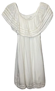 Aritzia Wilfred Emmie Schulterfreies Kleid Small Weiß Boho Braut Sommerkleid - Bild 1 von 9