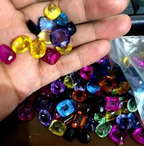 Lote de piedras preciosas sueltas de zafiro multicolor natural 450 quilates corte mixto - Imagen 1 de 6