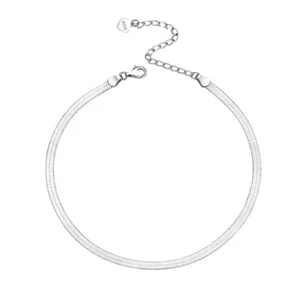 Fußkettchen Flache Schlangenkette Sterling Silber 925 Damen Fußkette - Bild 1 von 3