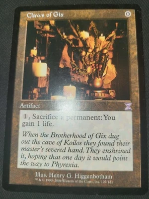 MTG Claws of Gix Time Spiral Timeshifted Magic The Gathering EX/LP - Image 1 of 3