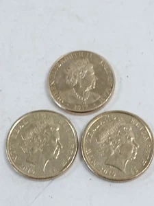 3 Coin Set: Isle of Man 1 Pound & New Zealand 1 Dollar Rare Vintage Collectibles - Picture 1 of 7