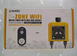 RAINPOINT 2 Zone Irrigatore Timer WiFi Tubo Timer Smart Acqua Timer Giardino (Nuovo) - Foto 1 di 2