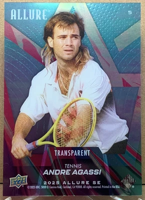 Andre Agassi 2025 UD Allure SE #5 Transparente SP 1:108 Foto 1 de 2