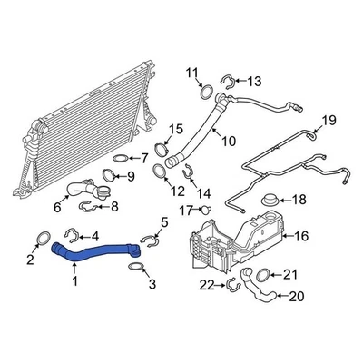 For Ford F-250 Super Duty 2011-2016 Ford BC3Z8260F Upper Radiator Coolant Hose Foto 1 de 4