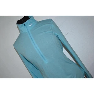 21287 Camisa de Gimnasio Under Armour 1/2 Cremallera Azul Poliéster Talla Mediana Ajustada Para Mujer - Imagen 1 de 8