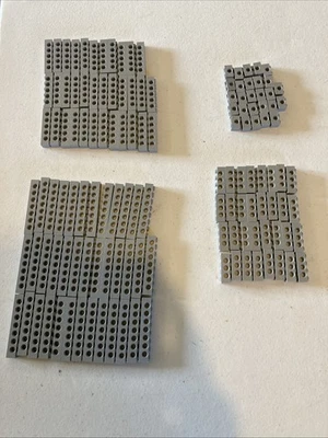 Lego Technic Brick 132 Pieces  1x2, 1x4, 1x6 And 1x8 Grey Mindstorm Lot - Image 1 of 4