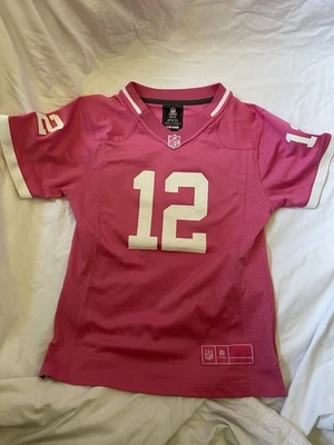 Camiseta rosa NFL Rodger’s 12 Packers meninas grandes, feminina pequena - Imagem 1 de 4