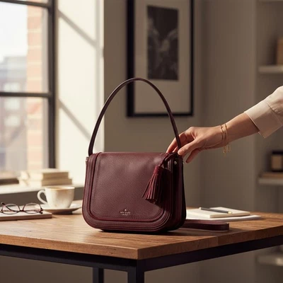 Kate Spade New York Leather Rianne Pratt Street Shoulder Bag /Satchel — 第 1/4 张图片