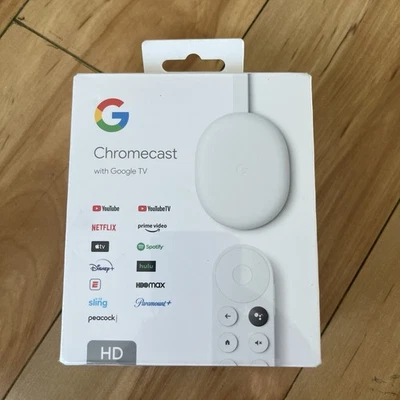 Google Chromecast with Google TV Media Streamer - Snow (GA03131-US) - Image 1 of 3