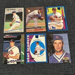 Greg Maddux-Lotto-6 CARTE MLB-1992 Topps Stadium Club #665 Atlanta Braves/Cubs-MLB - Foto 1 di 2