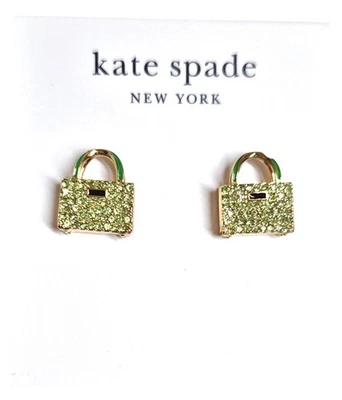 Bolso de mano Kate Spade Sweet Treasures pendiente verde dorado circonita cúbica nuevo Foto 1 de 4
