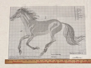 Kit de punto de cruz contado Eva Rosenstand - Caballo galopante Clara Waever - Imagen 1 de 5