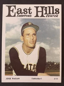 JOSE PAGAN ~ 1966 East Hills Shopping Center Pittsburgh Pirates *SET BREAK* - Picture 1 of 1