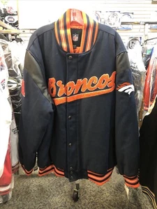 New Denver Broncos Mens Size Large Orange Jacket Coat 2XL - Picture 1 of 3