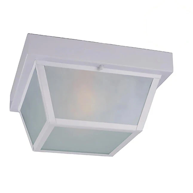 Portfolio 10.37-in W White Outdoor Flush Mount Light Foto 1 de 1