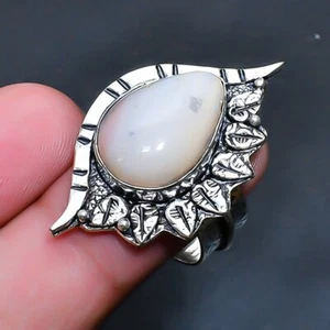 Pink Opal Gemstone Handmade Jewelry Ring US Size 7.5 - Picture 1 of 1