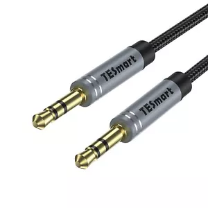 Cable de audio de 3,5 mm macho a macho, cable trenzado auxiliar estéreo TESmart, cable auxiliar - Imagen 1 de 7