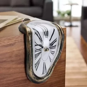 Salvador Dali Surrealist Melting Clock Hanging  Shelf Quartz Clock-6.8” x 4.5” - Picture 1 of 3