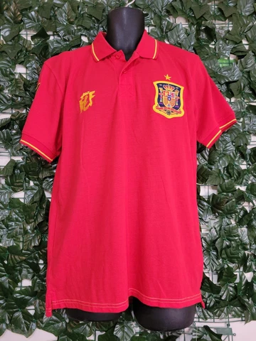 NWT SPAIN Futbol Polo Crest Red SIZE Large OFFICAL SOCCER Cover