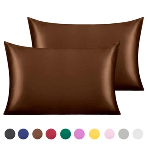 NTBAY Satin Pillowcase Smooth and Cool For Hair and Skin Pillow Case 2 Pack - Picture 1 of 44