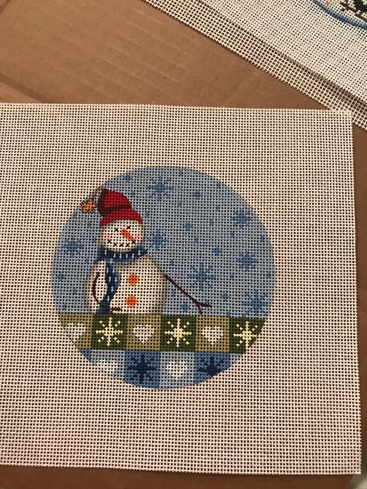 Handpainted Needlepoint canvas Christmas Ornament on 18ct Zweigart Canvas - Image 1 of 1