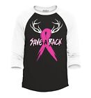 Save A Rack Raglan Baseball Breast Cancer Awareness Pink Ribbon Antlers Shirts