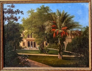 RARE: Andrei E. Martynov; 'Villa Torlonia, Rome', 1819. Russian Oil on Canvas - Picture 1 of 6