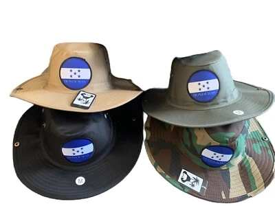 Sombrero 洪都拉斯 旗子 水桶 户外 登山 太阳帽 带带 渔夫 太阳 — 第 1/4 张图片