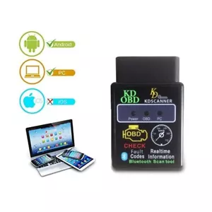 OBD2 Bluetooth Diagnostica Auto Scanner/Lettore Strumento, Wireless ELM327 V2.1 Android - Foto 1 di 8
