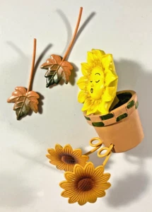 Anthropomorphe singende Gesicht Sonnenblume im Topf Keramik Figur Kitsch sehr selten! - Bild 1 von 5