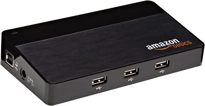 5PK 10-Port USB 2.0 Hub w/ Power Adapter and Cable 2 Fast Charge ports Plug&Play - Image 1 of 4