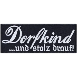 Lustiger Aufnäher: Dorfkind - und stolz drauf! Aufbügler Bayern Patch Österreich - Bild 1 von 5