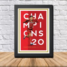 Champions of England Liverpool Firmino Limited Edition Poster Print 2020