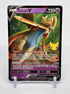 Pokémon TCG Zacian V Celebrations 016/025 Holo Ultra Rare - Picture 1 of 2