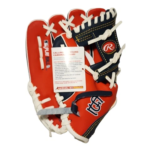 St. Louis Cardinals Kids Club Rawlings Right Hand Baseball Glove New With Tag 9" Cover