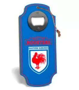 125720 SYDNEY ROOSTERS NRL TEAM HERITAGE BOTTLE OPENER PLAQUE WITH HANG ROPE - Picture 1 of 1