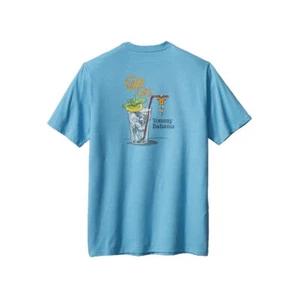 Tommy Bahama Gin Ups Mens Graphic T-Shirt (Medium, Turquoise Haze) $50 - Picture 1 of 2
