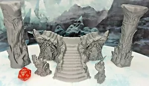 Ice Palace Castle Foyer Set Scatter Terrain 28 mm Dungeons & Dragons - Foto 1 di 9