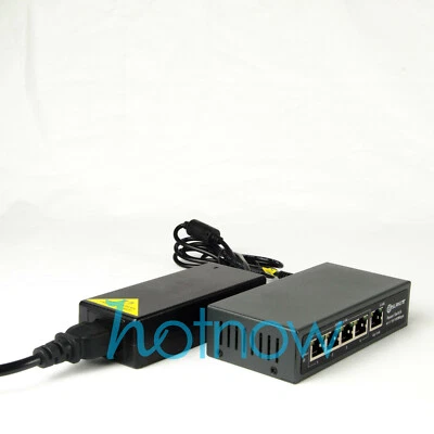 DSLRKIT 78watt 5 Port 4 PoE Switch 802.3af 802.3at Power Over Ethernet PSE14AT - Image 1 of 4
