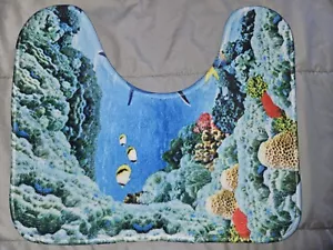 Under The Sea Coral Contour Toilet Bathroom Mat Rug Soft 17.5"x14.5" Never Used - Picture 1 of 7