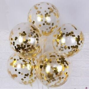 12" Confetti Latex Balloons Glitter Birthday Party Wedding, Anniversary Decor UK